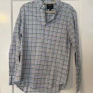 Bonobos Men's Blue and Green Checkered Shirt